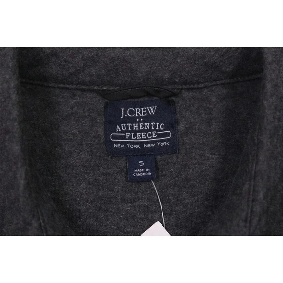 New! J. Crew Current Gray Diamond Quilted Overshirt Button-Up Shirt Jacket Small - Picture 10 of 11